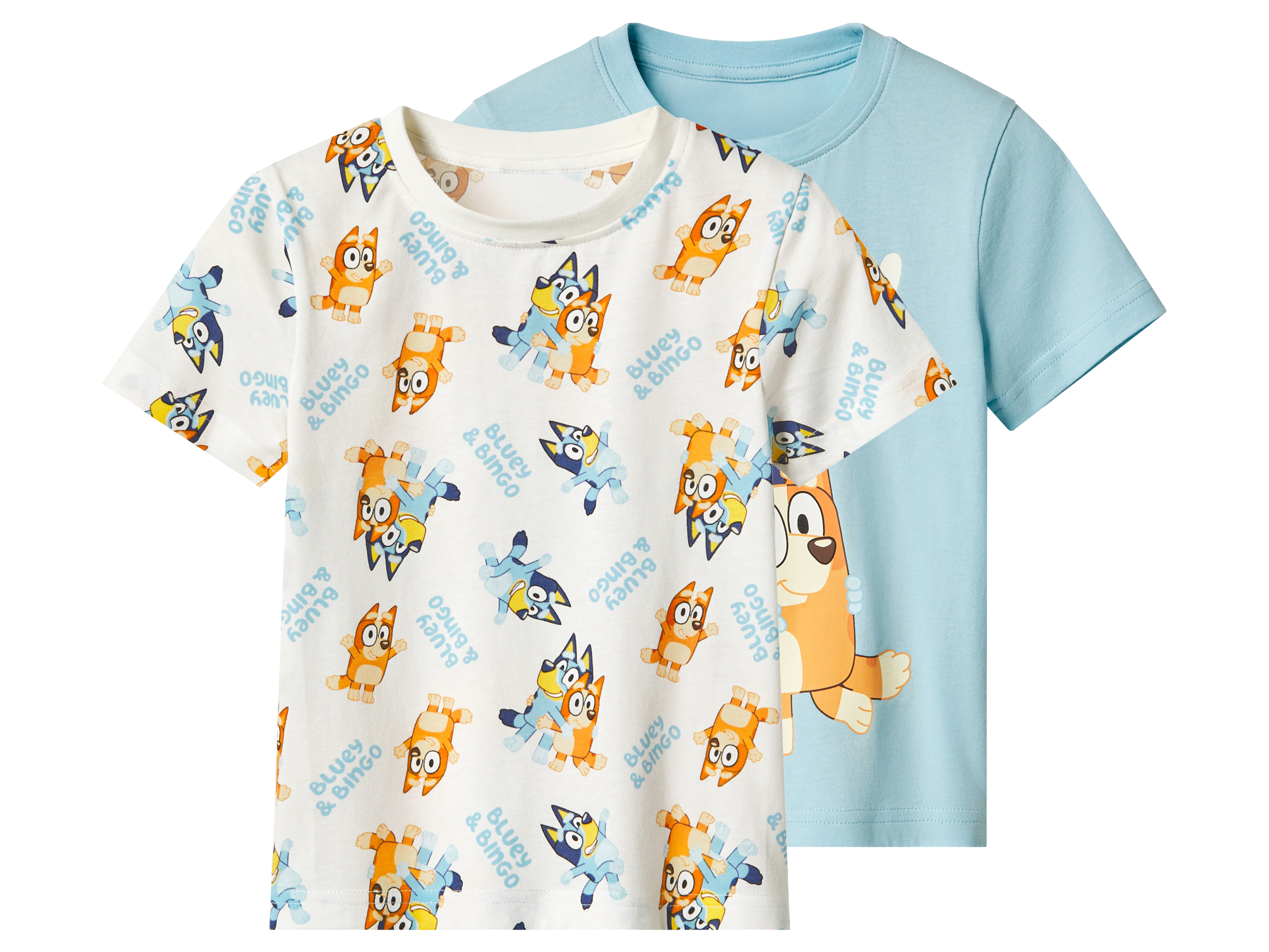 Dětské triko, 2 kusy (světle modrá / bílá, 110/116)