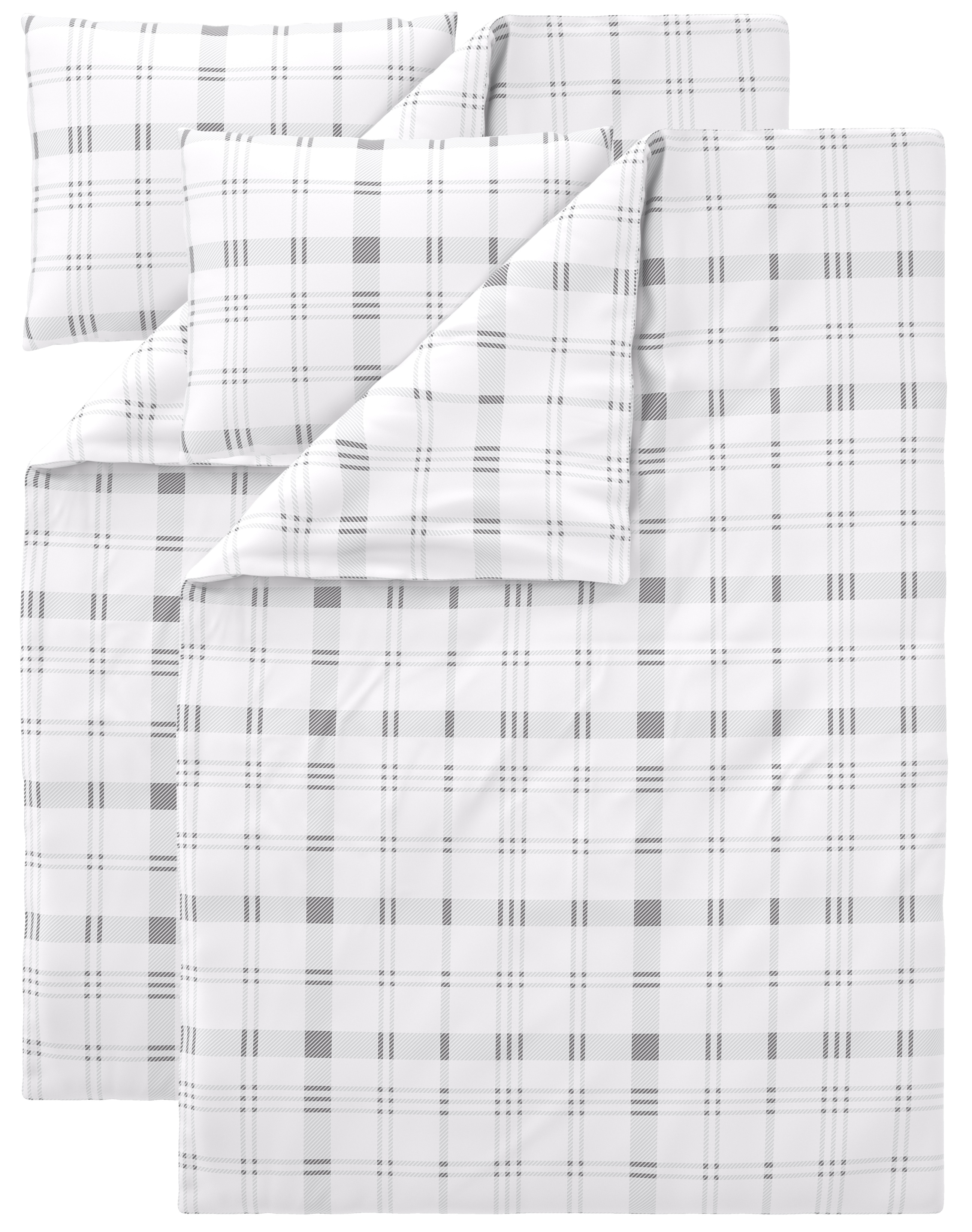 Livarno® Sada ložního povlečení z jemného flanelu, 140 x 200 cm, 70 x 90 cm, 2dílná, kostka