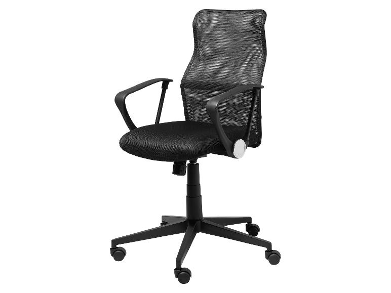Černá síťovaná ergonomická kancelářská židle s kolečky