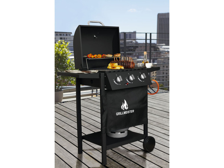  Zobrazit na celou obrazovku GRILLMEISTER Plynový gril se 3 hořáky, 9 kW - Obrázek 2