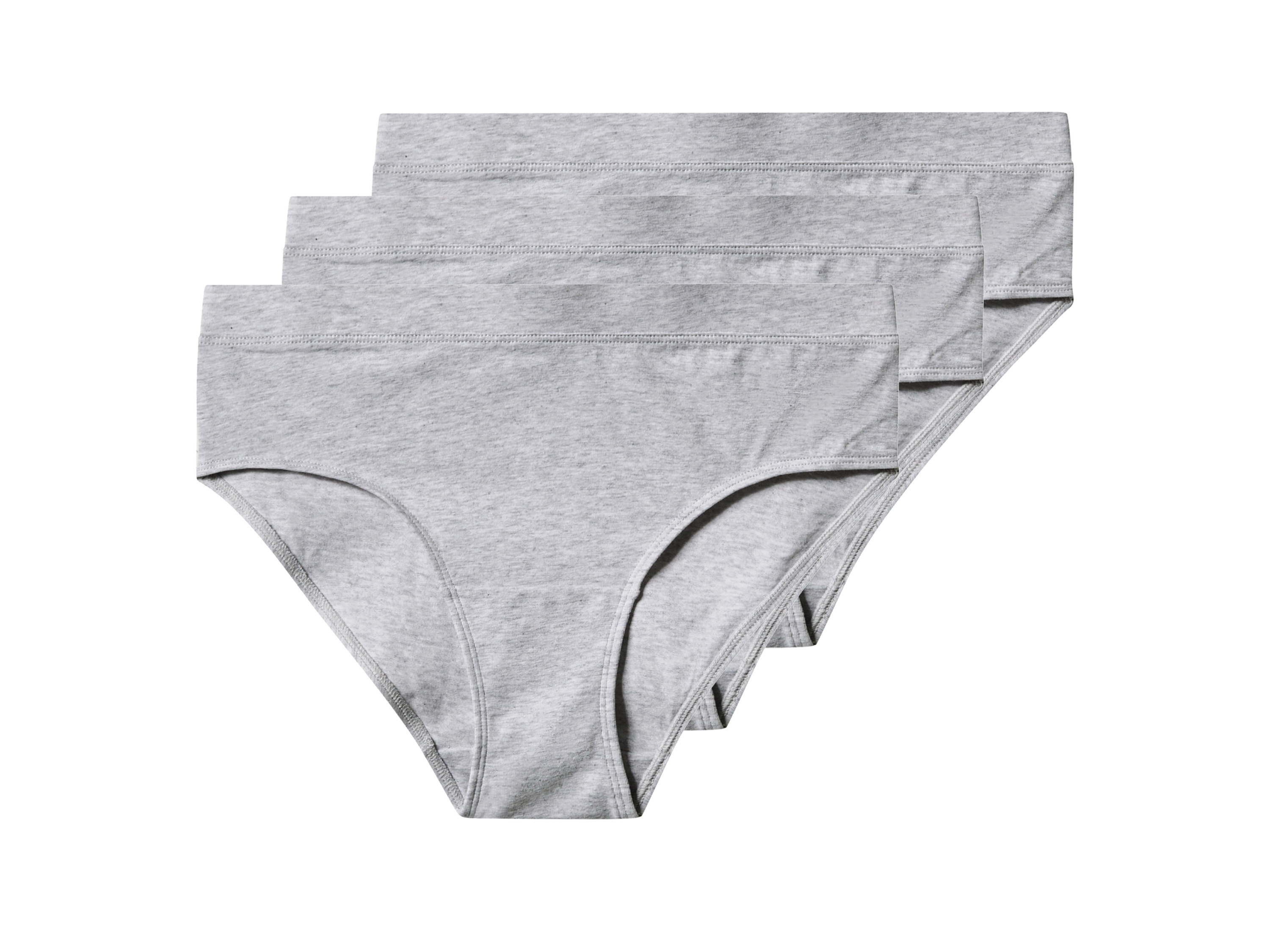 esmara® Dámské kalhotky s BIO bavlnou, 3 kusy (šedá, S(36/38))