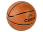Oranžový basketbal s černými čarami a logem Crivit.
