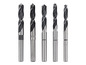 Pět různých vrtáků pro různé velikosti otvorů.