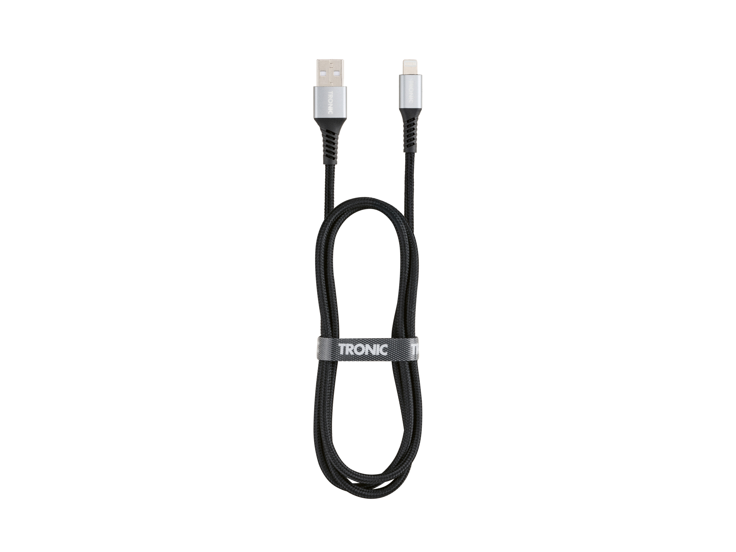 Tronic® Nabíjecí a datový kabel, 480 Mbps, 1 m (Usb-A - 8 pinů/černá)