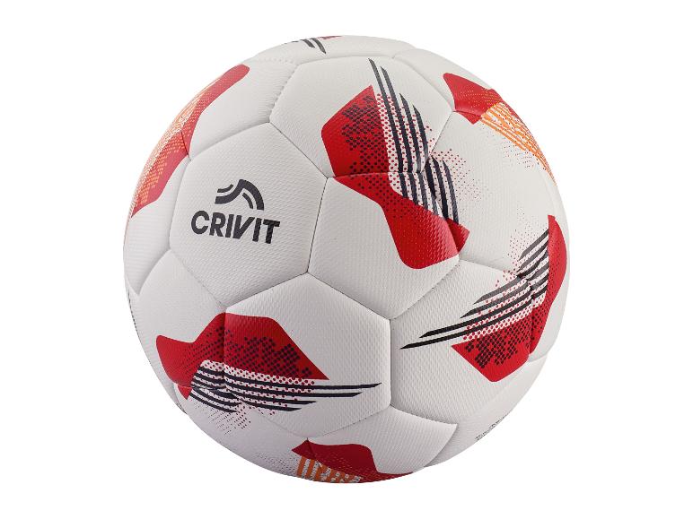 Fotbalový míč Crivit, červeno-bílý.
