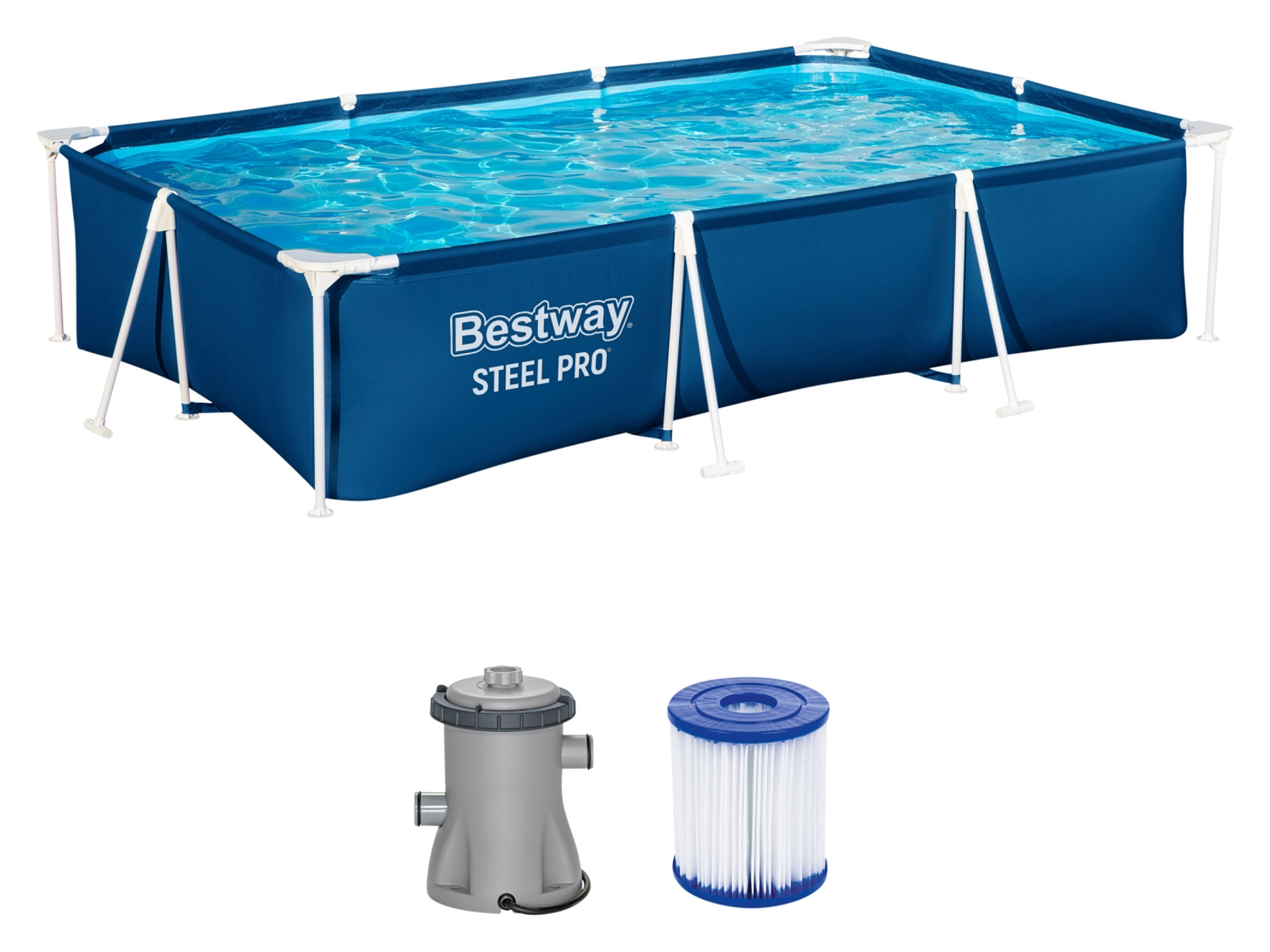 Bestway Bazén s ocelovým rámem Steel Pro™ a filtračním zařízením, 3 x 2,01 x 0,66 m