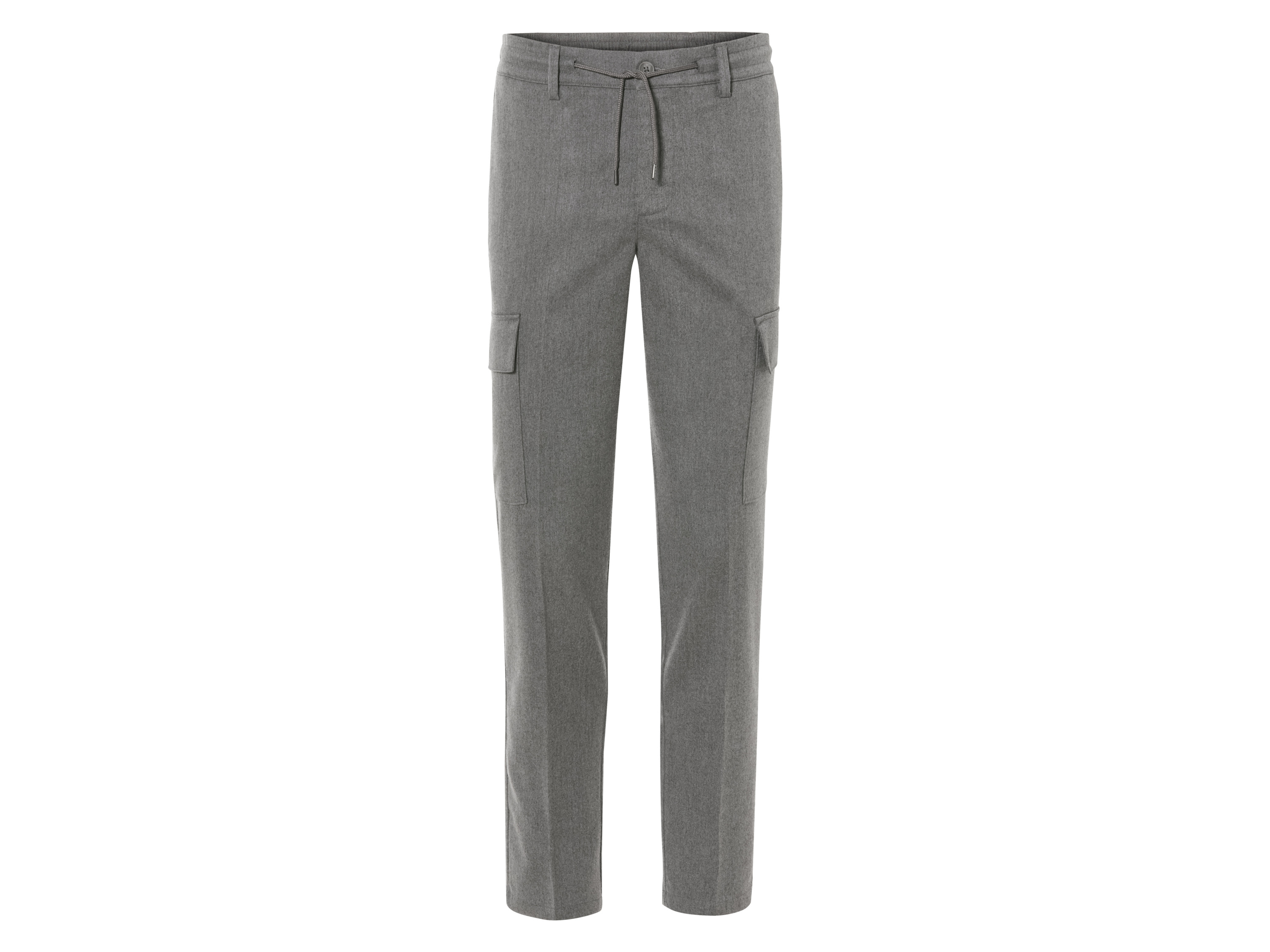 Livergy® Pánské flanelové cargo kalhoty (M(48/50), šedá)