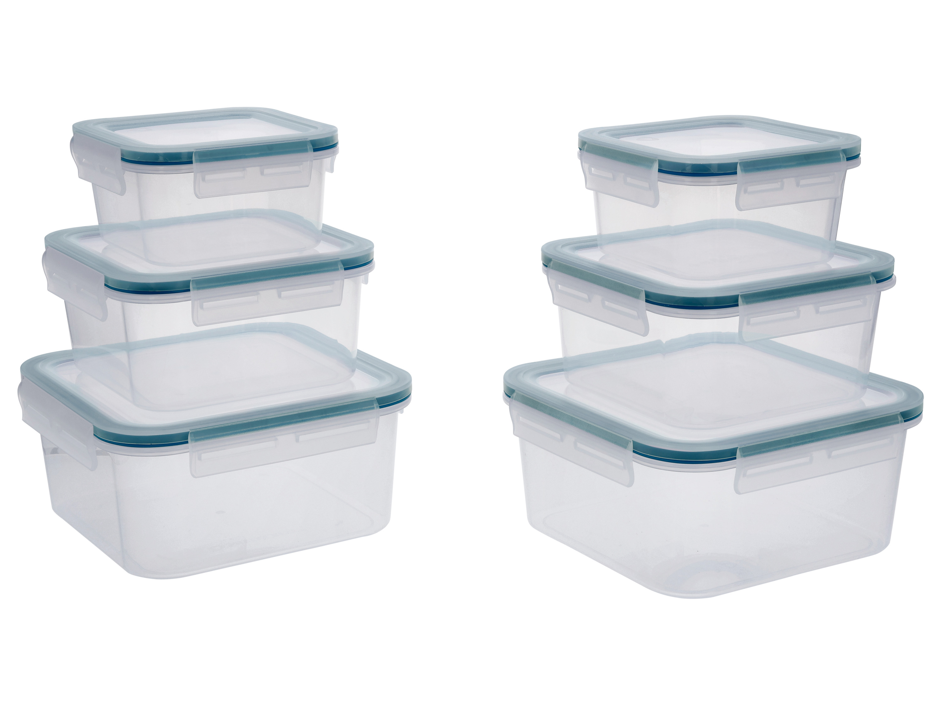 Silvercrest® Sada potravinových dóz, 6dílná (čtvercový)