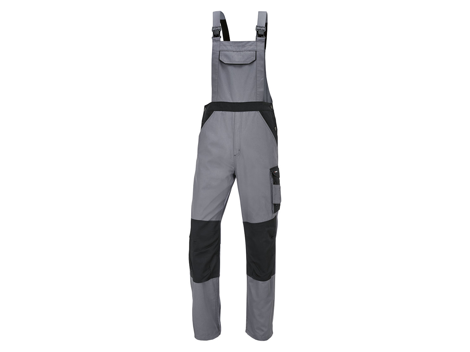 Parkside® Pánské zateplené pracovní kalhoty s laclem (48, šedá/černá)