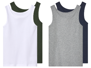 esmara® Chlapecký nátělník s BIO bavlnou, 2 kusy