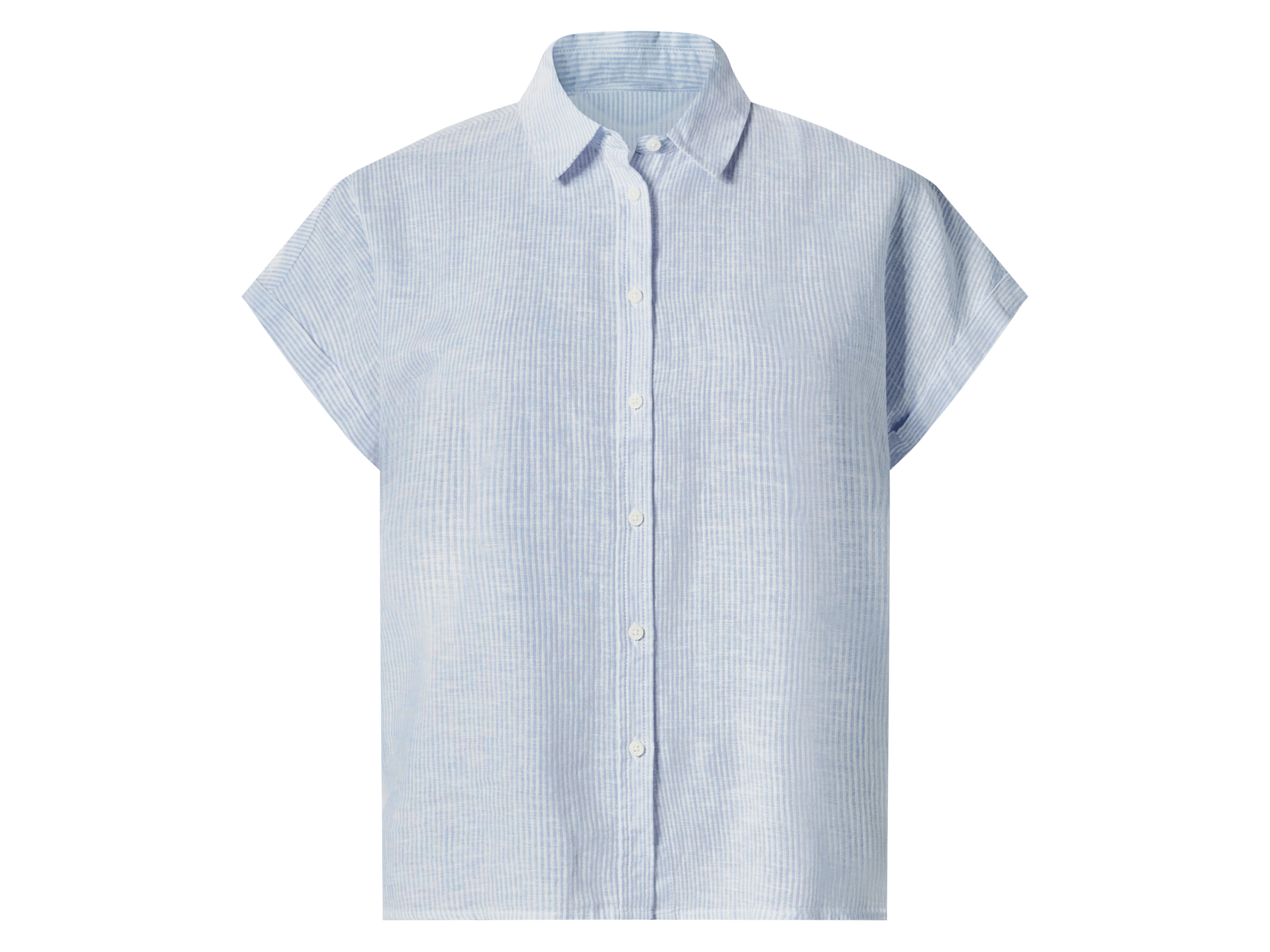 esmara® Dámská blůza se lnem (pruhovaná, M (40/42))