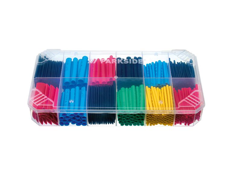 Sada tepelně smrštitelných hadiček v boxu Parkside.