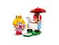 Figurky LEGO Super Mario Baby Peach a Toad u stánku se zmrzlinou.