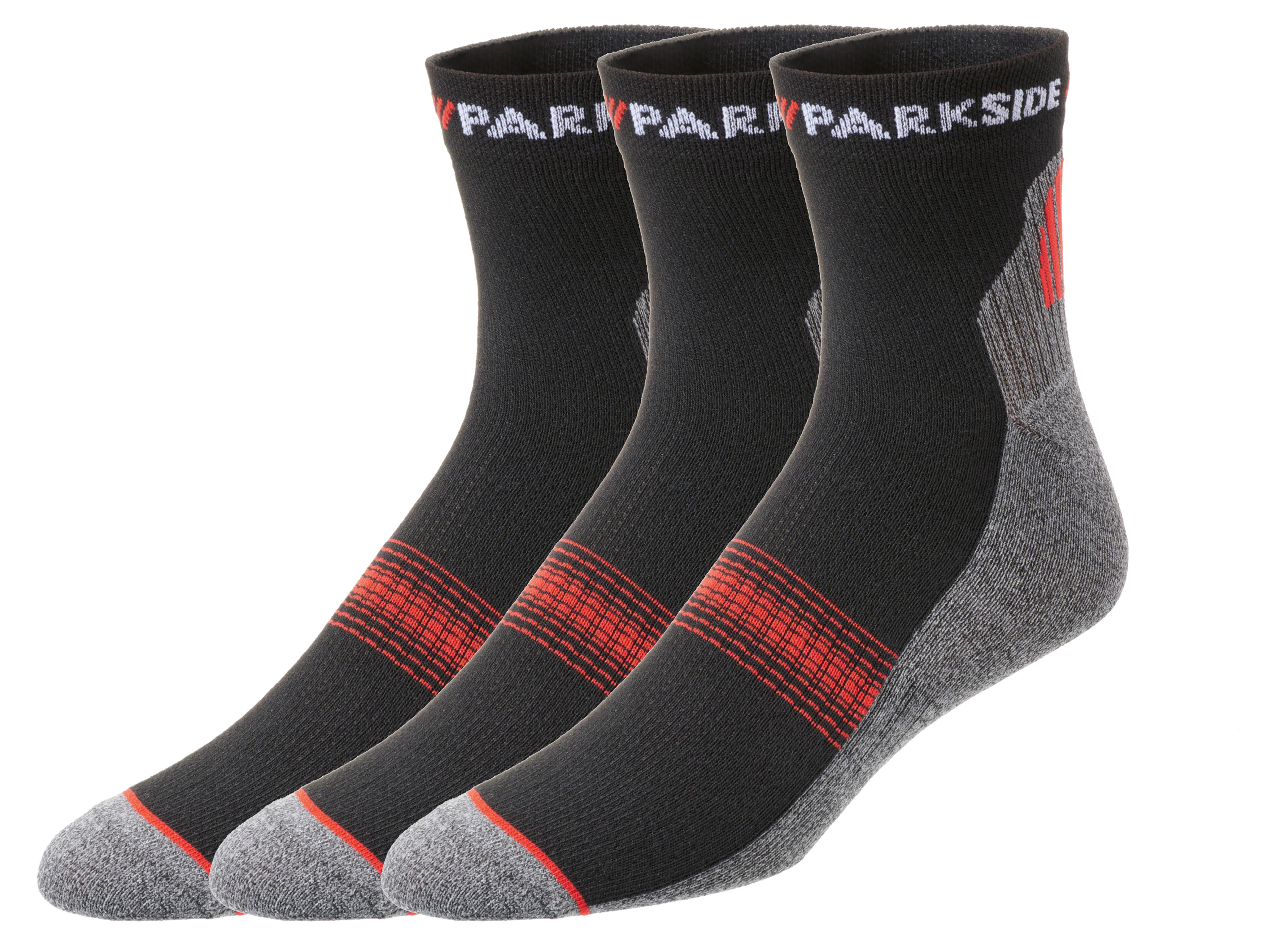 Parkside® Pánské pracovní ponožky, 3 páry (černá, 39-42)