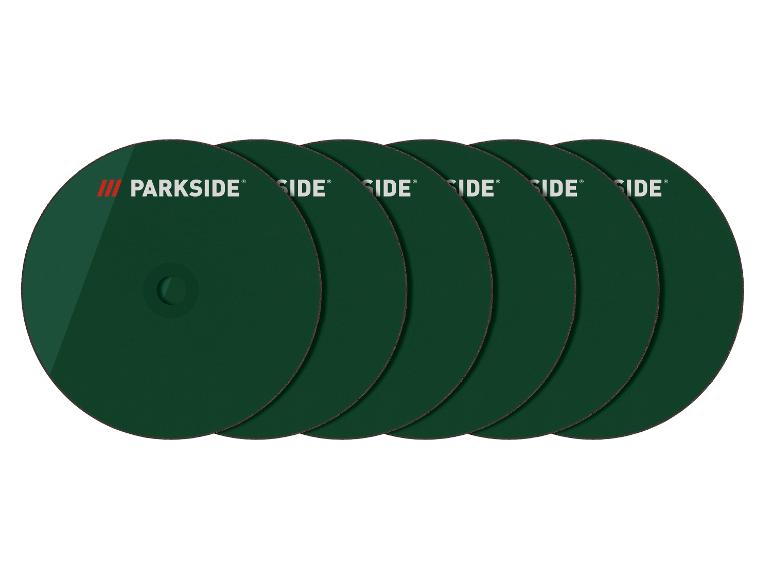 Pět zelených řezných kotoučů Parkside.