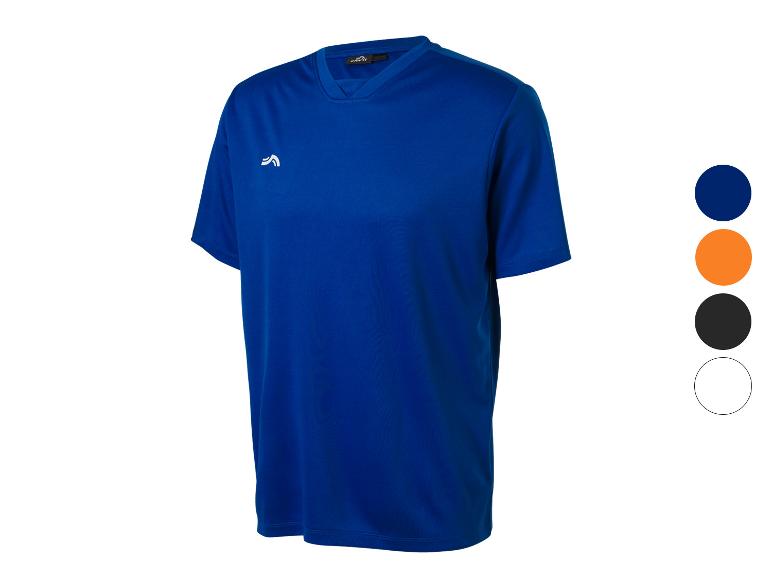 Modré sportovní triko s různými barevnými variantami.