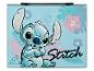Disney Stitch, krabička na pastelky, akvarelový styl, tropický vzor.