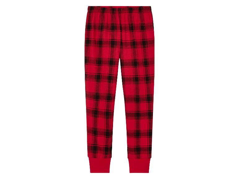 Červené pyžamové kalhoty s černým káro