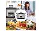 Pomalý hrnec Crock-Pot s obrázky jídel z těstovin, kuřecího masa a hovězího masa.