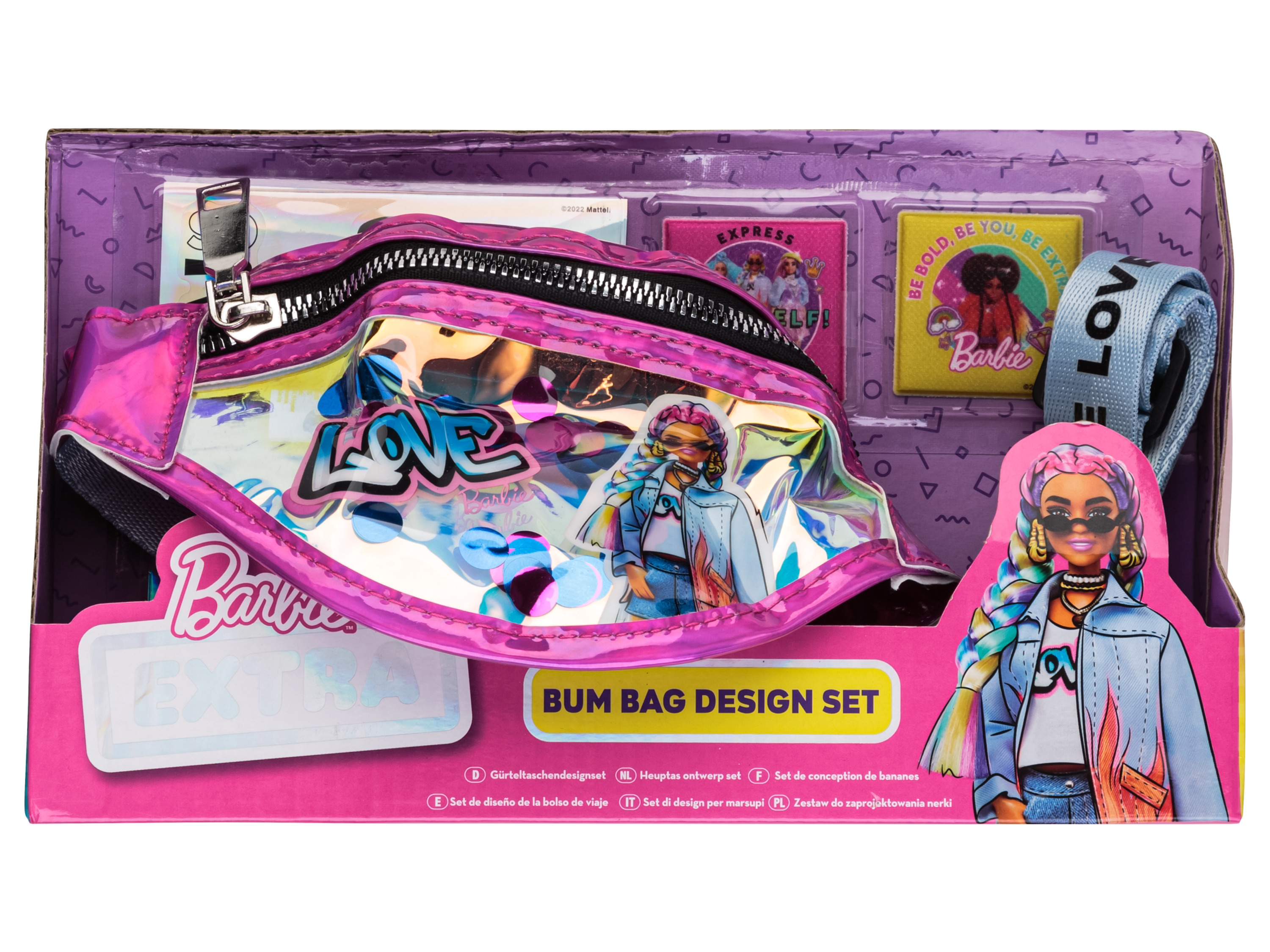 Barbie Dětská ledvinka / Diář / Kreativní sada (Bum Bag Design Set)