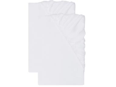 LIVARNO® Sada saténových napínacích prostěradel, 90-100 x 200 cm, 2dílná, bílá