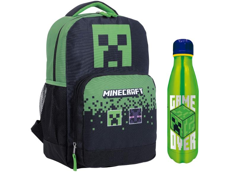 Batoh a láhev na vodu Minecraft.