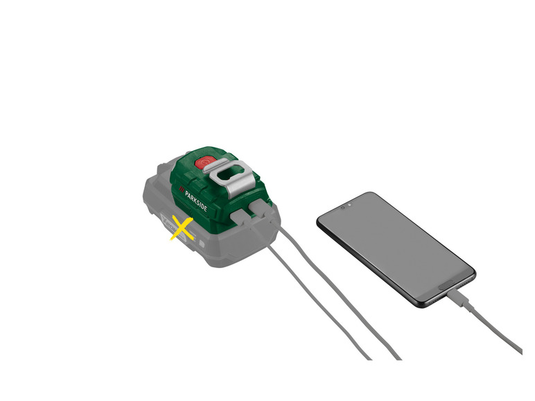  Zobrazit na celou obrazovku PARKSIDE® Adaptér na akumulátor PAA 20-Li B2 – bez akumulátoru a nabíječky - Obrázek 4
