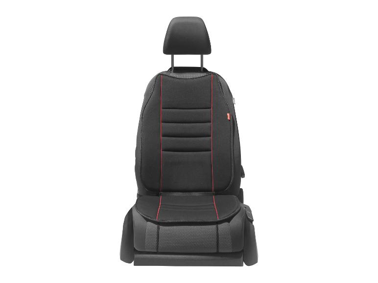 Černý potah na autosedačku s červeným prošíváním