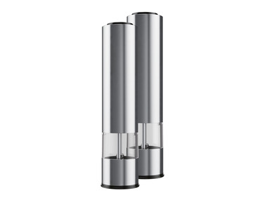 SILVERCREST® Sada Elektrických mlýnků na sůl nebo pepř SSPM 6 A2, 2dílná, nerez