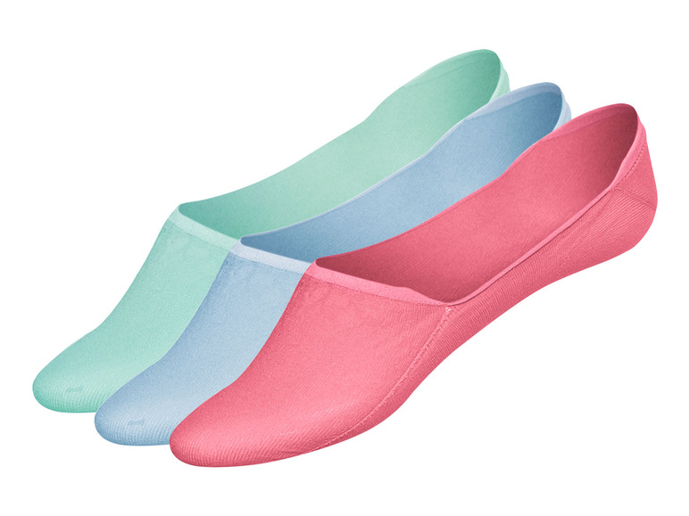 esmara® Dámské / Pánské bezešvé nízké ponožky, 3 páry (39/42, růžová/mintová/modrá, Mid-Cut)