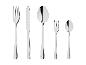 Sada příborů SilverCrest: vidlička, nůž, polévková lžíce a čajová lžička.