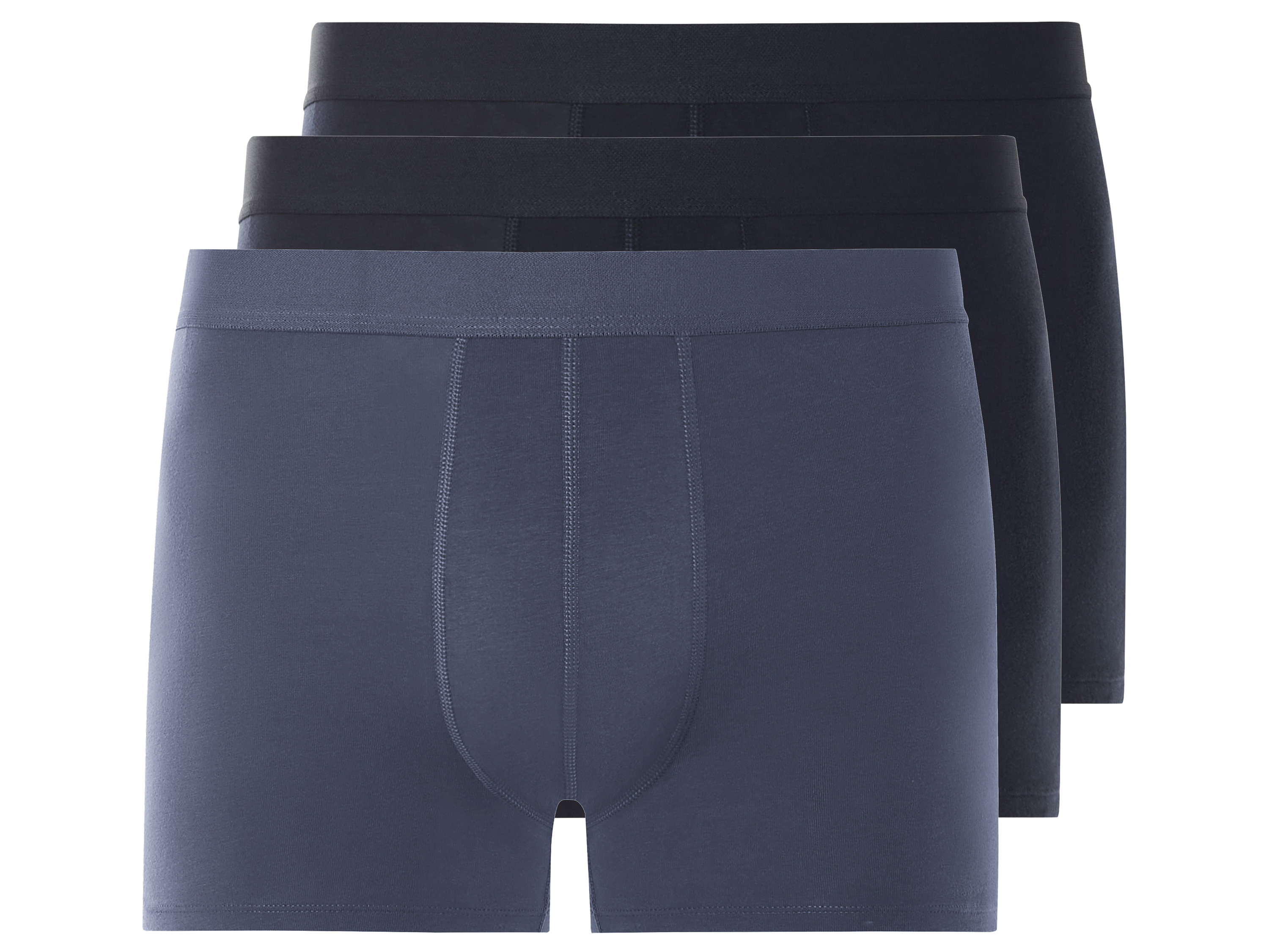 Livergy® Pánské boxerky Xxl, 3 kusy (8/Xxl, námořnická modrá / modrá)