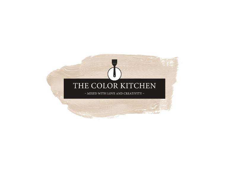 Logo: „THE COLOR KITCHEN – MIXED WITH LOVE AND CREATIVITY“ na tahu štětcem.