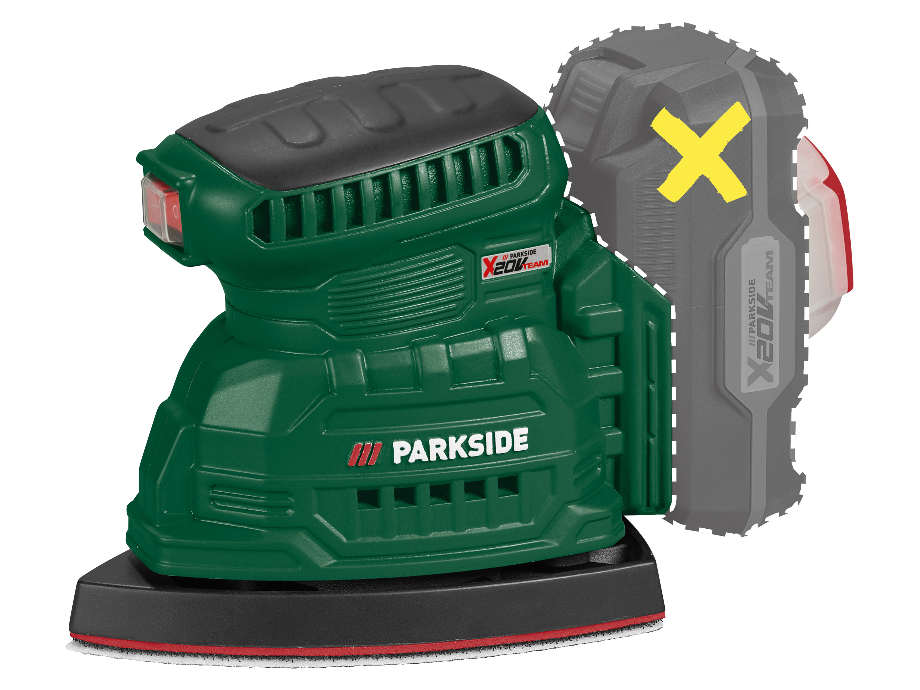 Parkside® Aku excentrická bruska Paexsg 20-Li B1 / Aku multibruska Pamsg 20-Li B1 – bez akumulátoru a nabíječky (aku multibruska 20 V)