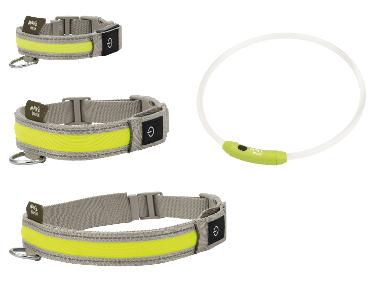 MAX & MILA'S WORLD LED obojek pro psa / LED svítící silikonový kruh pro psa