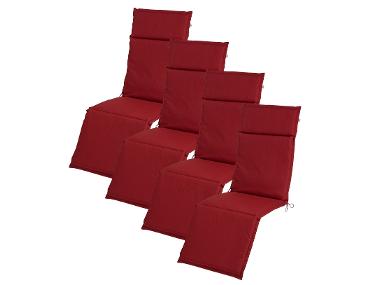 LIVARNO home Sada potahů na křeslo Houston, 167 x 50 x 4 cm, 4dílná, červená