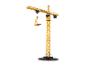 Žlutý model jeřábu Liebherr s paletou.