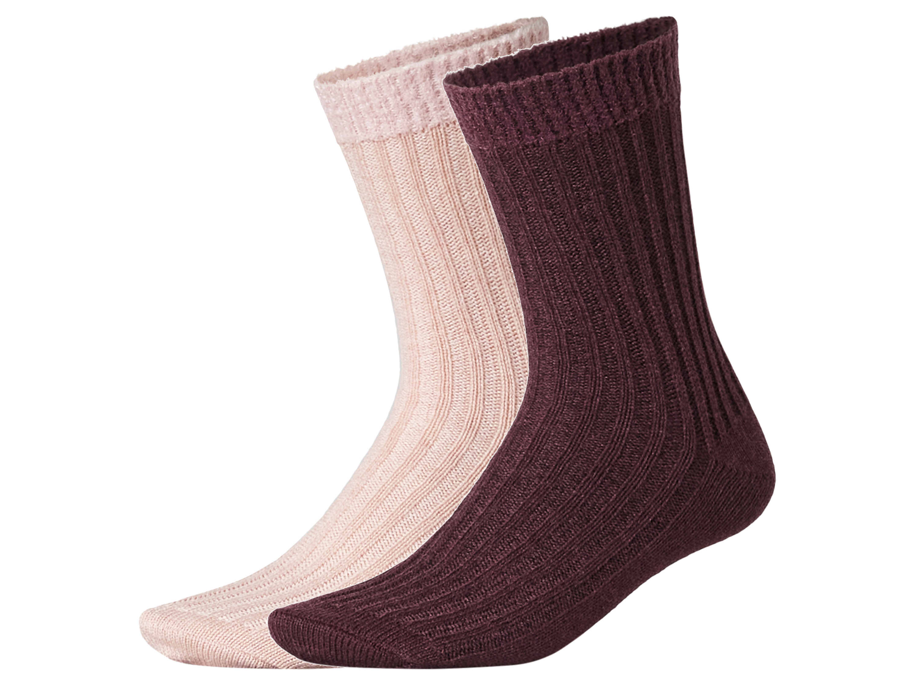esmara® Dámské hebké ponožky, 2 páry (fialová/růžová, 35-38)