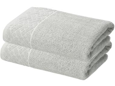 LIVARNO® Sada froté osušek 70 x 140 cm, 450 g/m2, 2dílná, šedá