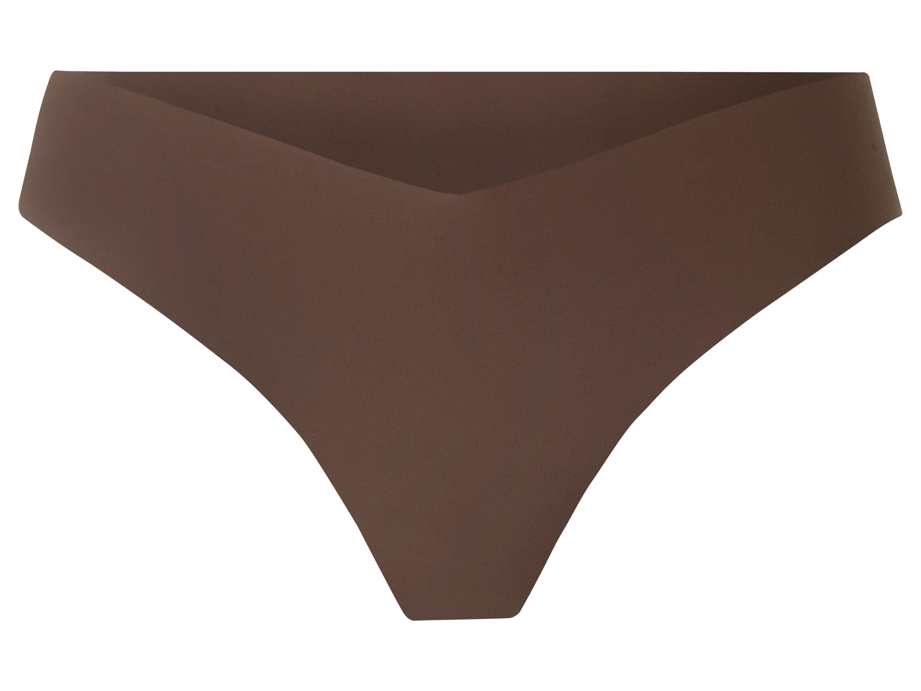 esmara® Dámské bezešvé kalhotky Tanga, 3 kusy (hnědá, Xs(32/34))