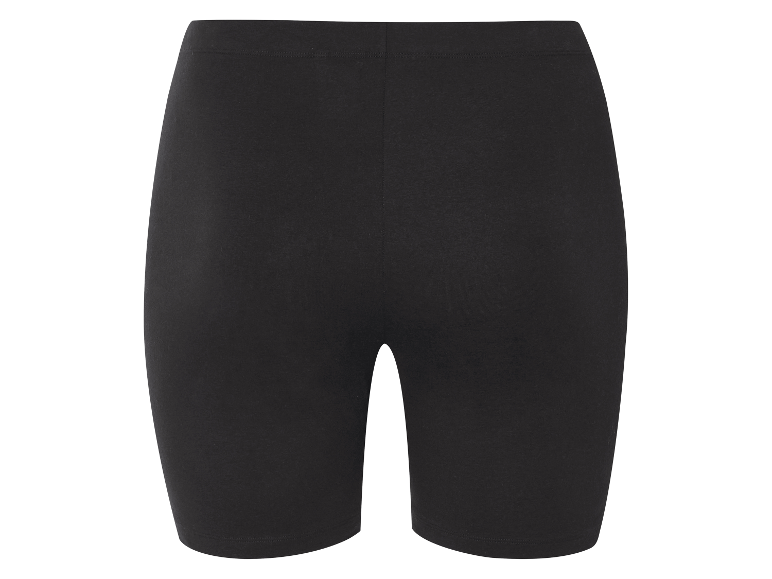Černé bavlněné cyklistické šortky.