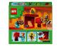 Sada LEGO Minecraft s postavou Netheru, kostrou a krbem.