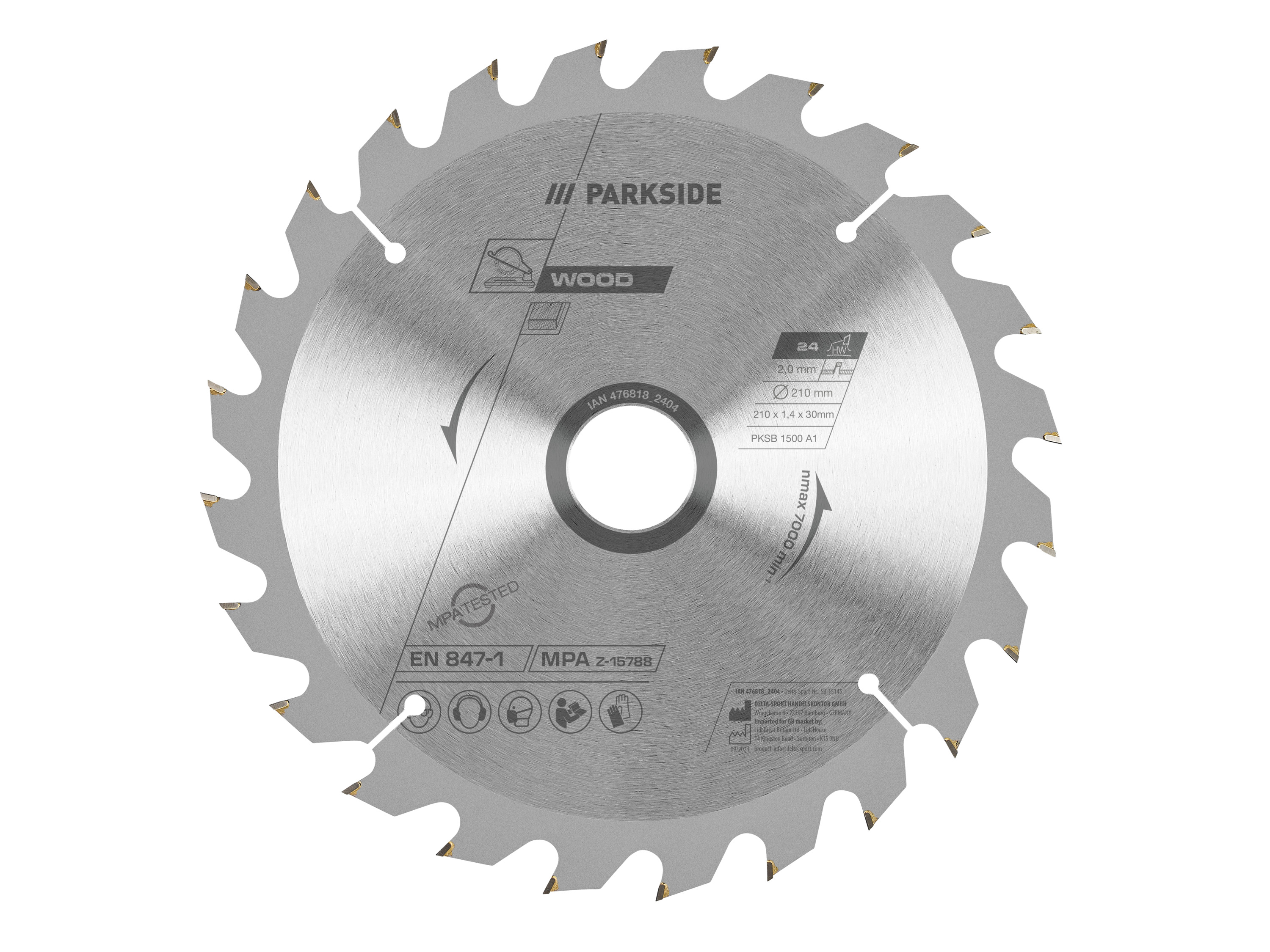 Parkside® Pilový kotouč, 210 mm (na dřevo, 24 zubů, 210 mm)