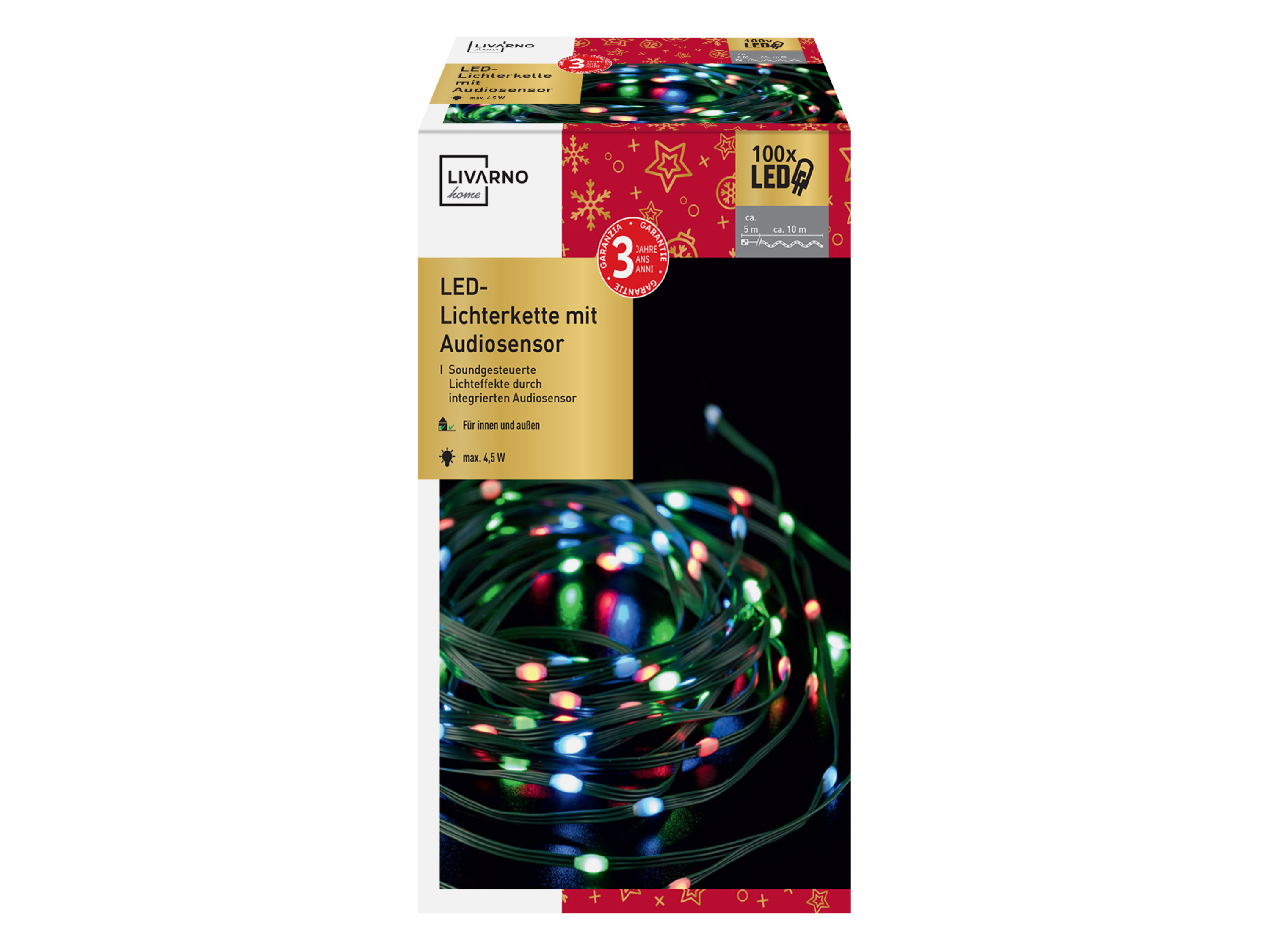 Livarno Home LED světelný řetěz se zvukovým senzorem (zelená)