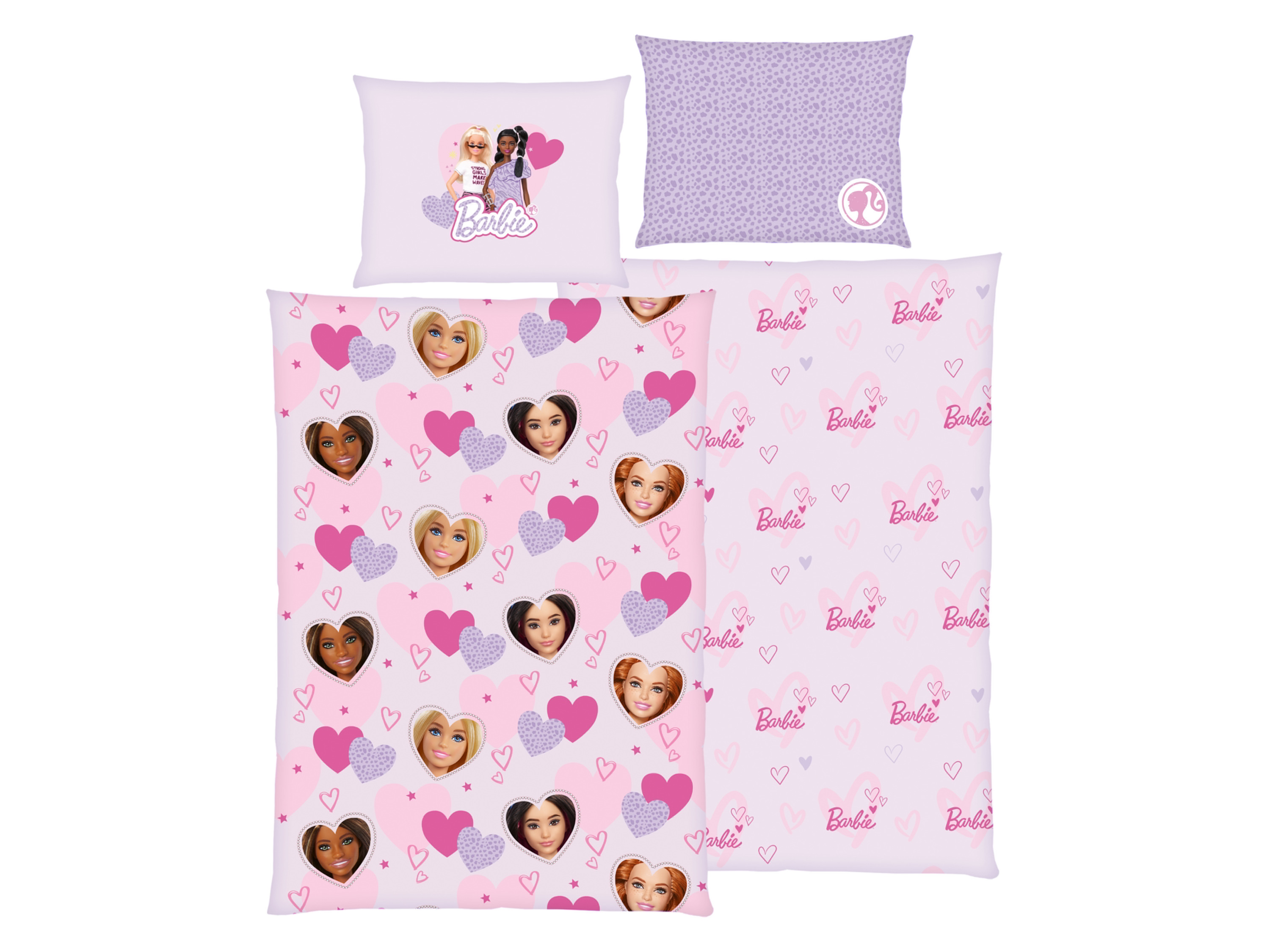 Barbie Dětské ložní povlečení Renforcé, 140 x 200 cm, 70 x 90 cm (lila fialová)