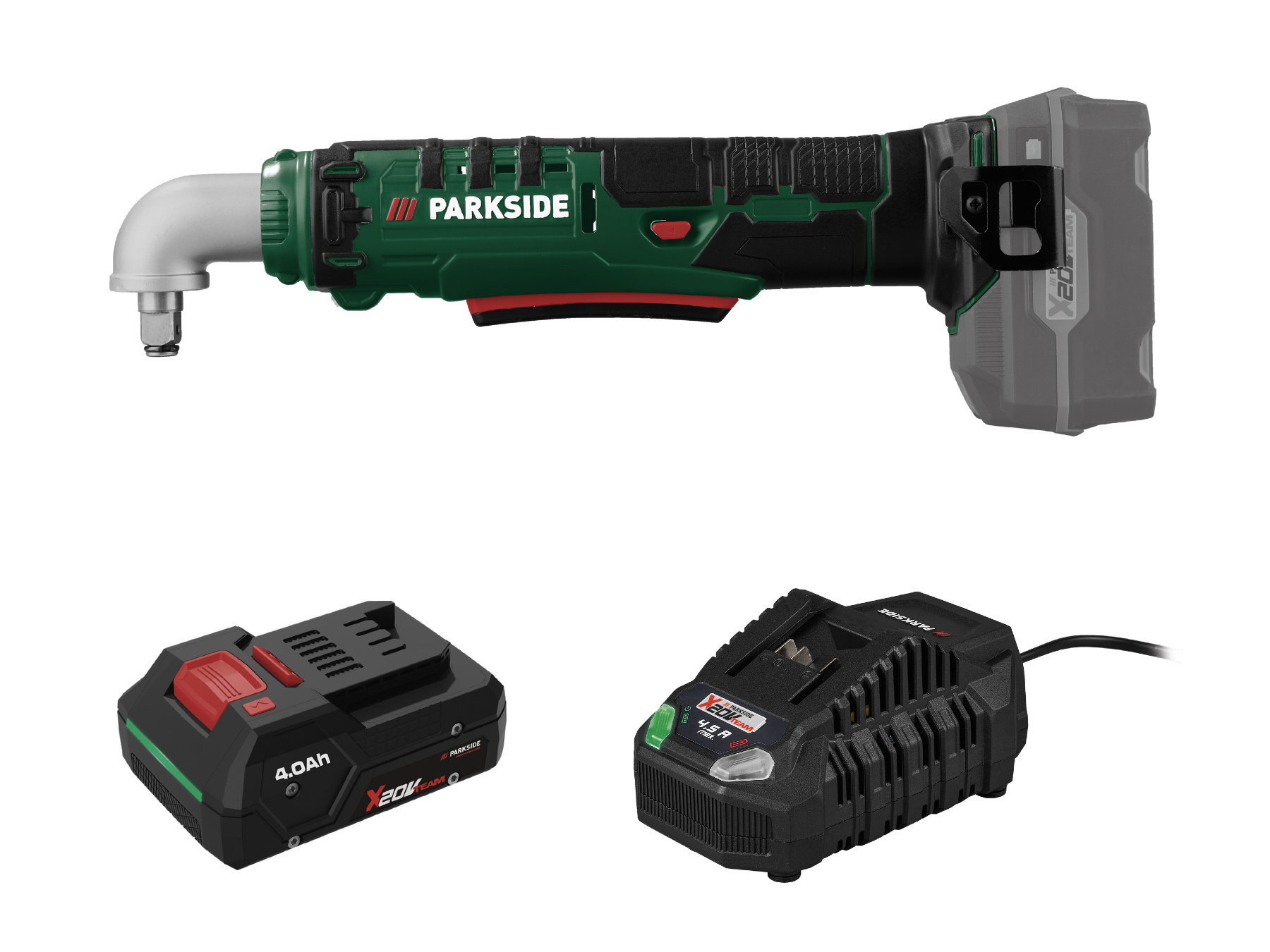 Parkside® Aku úhlový rázový utahovák Paws 20 A1, Smart 4 Ah