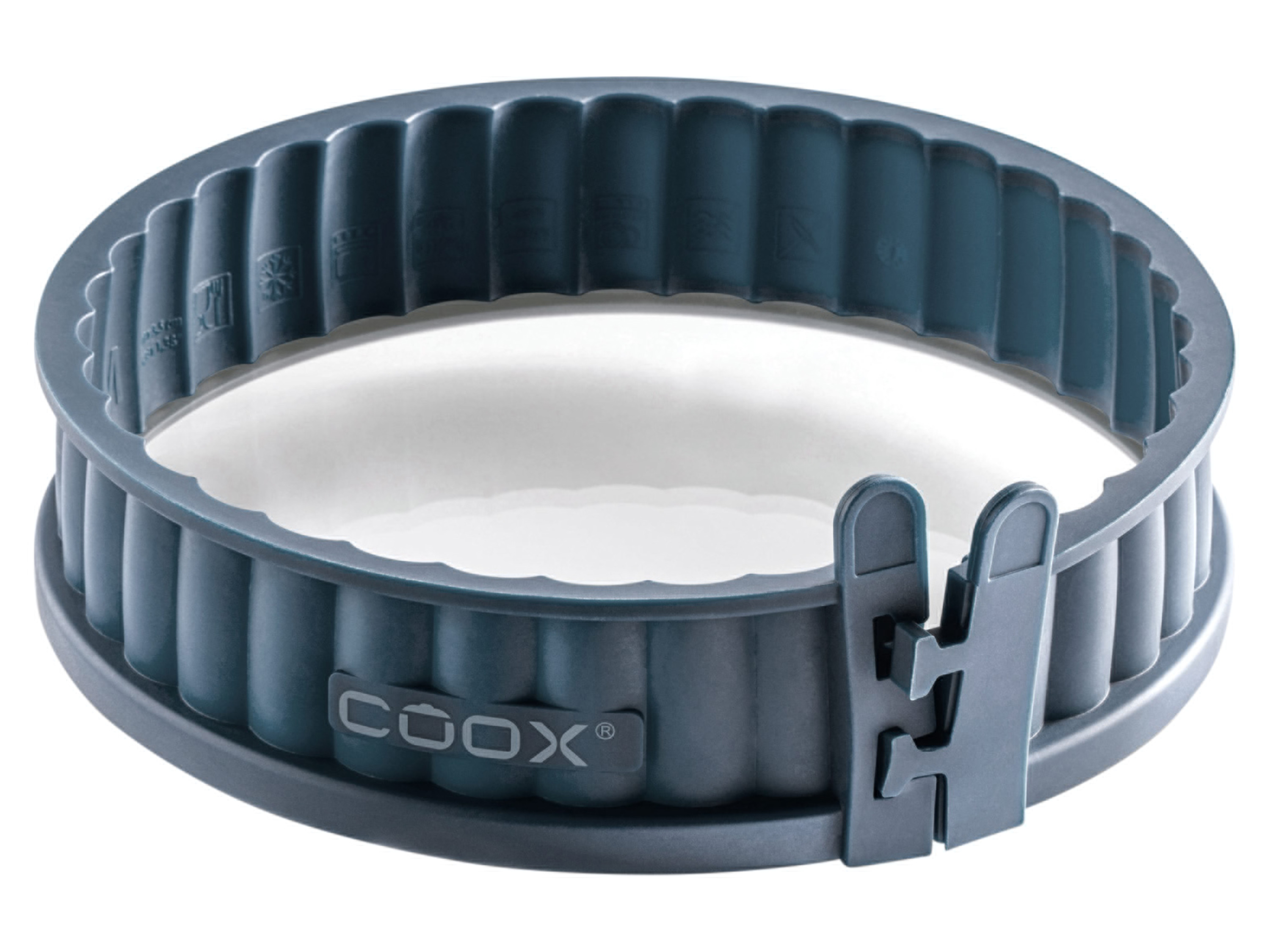 Coox Silikonová forma na koláč se skleněným dnem, Ø 18 cm (modrošedá)