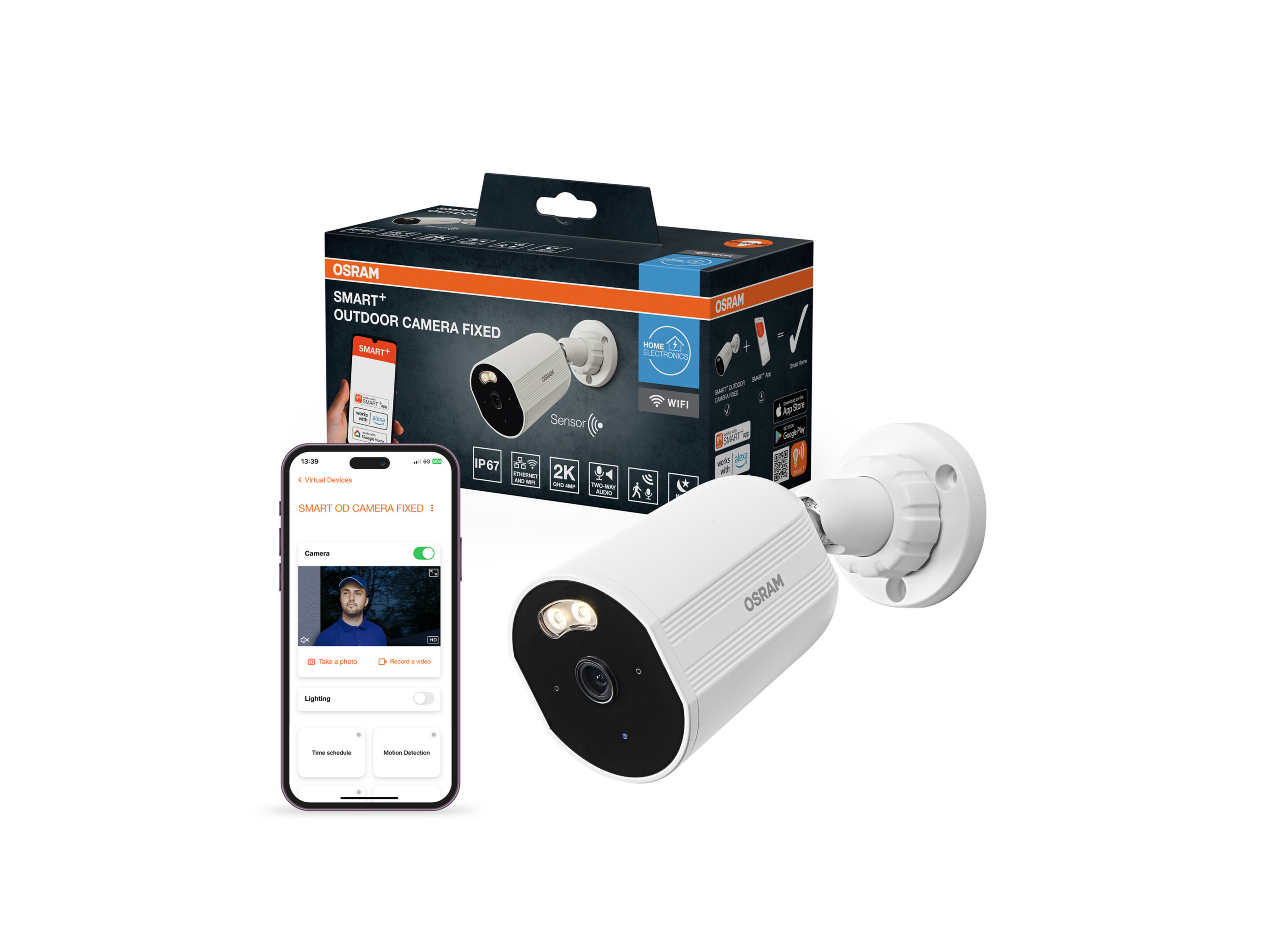 Osram Chytrá venkovní statická Wi-Fi kamera
