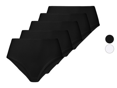 esmara® Dámské kalhotky s vysokým pasem s BIO bavlnou, 5 kusů