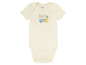 Bílé body s krátkým rukávem Lupilu s nápisem 'little one'.